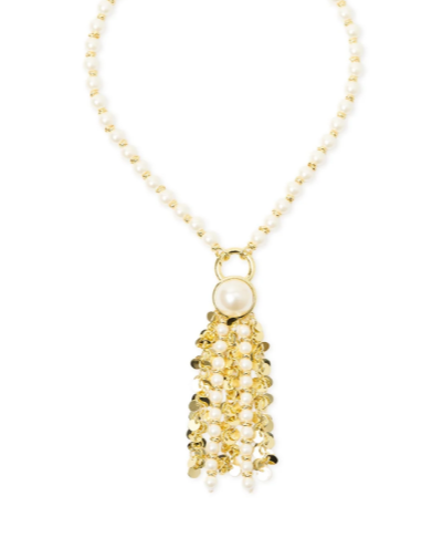 Sodini Collana  perle frangia cabochon Eve - Oro e bianco 912943