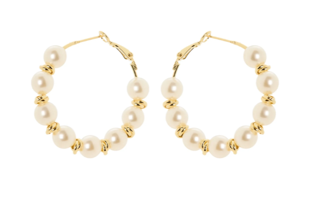 Sodini Orecchini cerchio perle Eve - Oro e bianco 912963