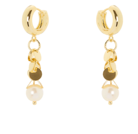Sodini Orecchini cerchietto e pendente Eve - Oro e bianco 912967