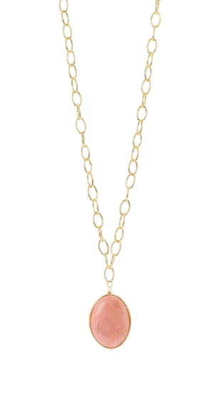 Sodini Collana lunga catena cabochon Harper - Rosa 853047X