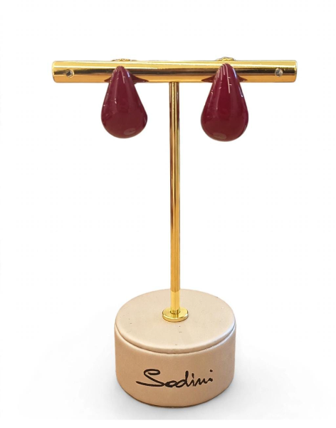 Sodini Orecchini a Goccia Bordeaux 832417P
