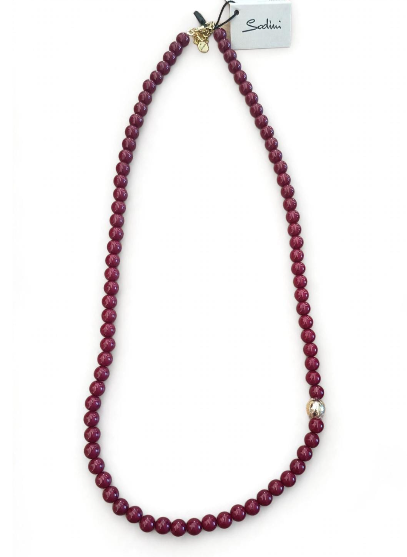 Sodini Collana Sfere Bordeaux e Perla Oro 832407T