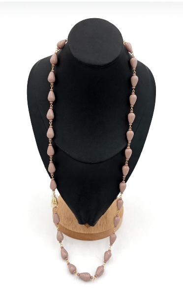 Sodini Collana Lunga a Gocce Rosa Cipria 832405X