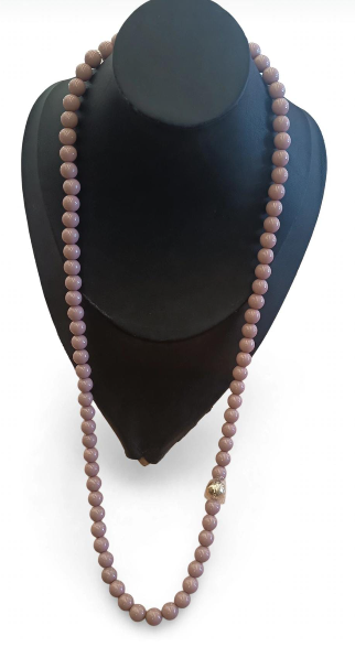 Sodini Collana Lunga a Sfere Piccole Rosa Cipria 832407X