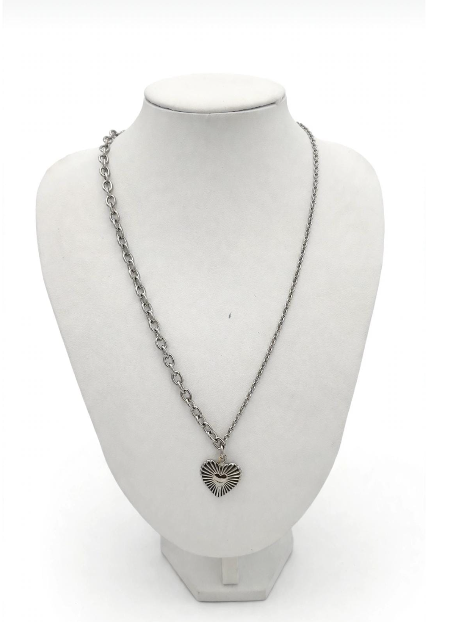 Sodini Collana Cuore Zigrinato Oro/Argento DWCL0112