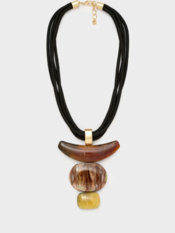Nali' Collana Nero e Marrone  Thai In Corda Con Pendenti Nero/Marrone DUCL0105