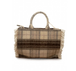 Marc Ellis Borsa a Mano + Tracolla Daark Beige  Buby Plaid L