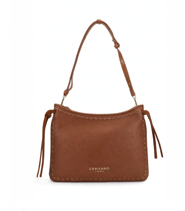 Ermanno Scervino Borsa a Spalla Triple Crossbody Barbara Tan