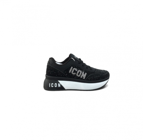 Icon Scarpa Nera con Strass IC06391SD