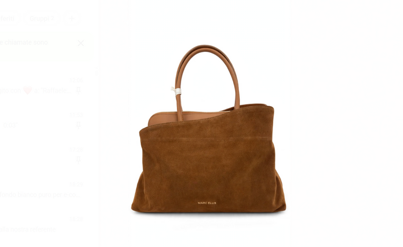 Marc Ellis Borsa a Mano/Tracolla  Wavy L CM Tan/Gold