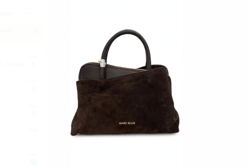 Marc Ellis Borsa a Mano/Tracolla  Wavy M CM Chocolate/Gold