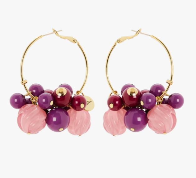 Sodini Orecchini 832387X cerchio e grappolo Belle Epoque - Viola