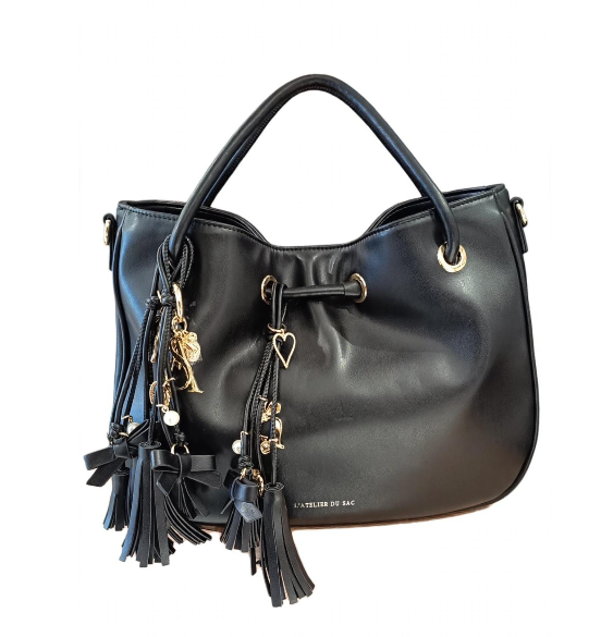 L'Atelier Du Sac Borsa a Mano/Tracolla Nera 20639