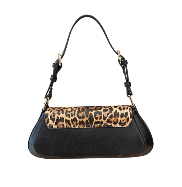 L'Atelier du Sac Borsa a Spalla Nera/Leopardata 20603