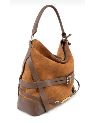 L'Atelier Du Sac Borsa A Spalla Testa Moro e Camel 20696