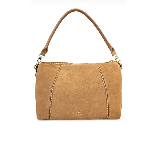L'Atelier Du Sac Borsa a Spalla/Tracolla Camel e Oro 20694