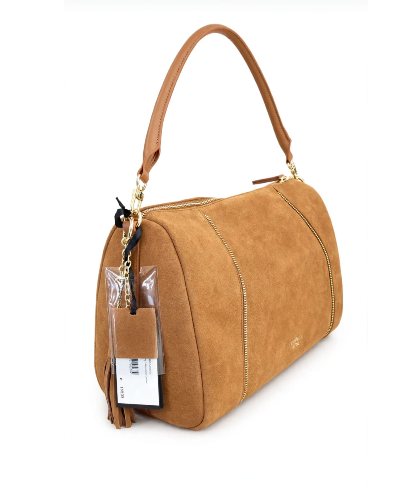 L'Atelier Du Sac Borsa a Spalla/Tracolla Camel e Oro 20694