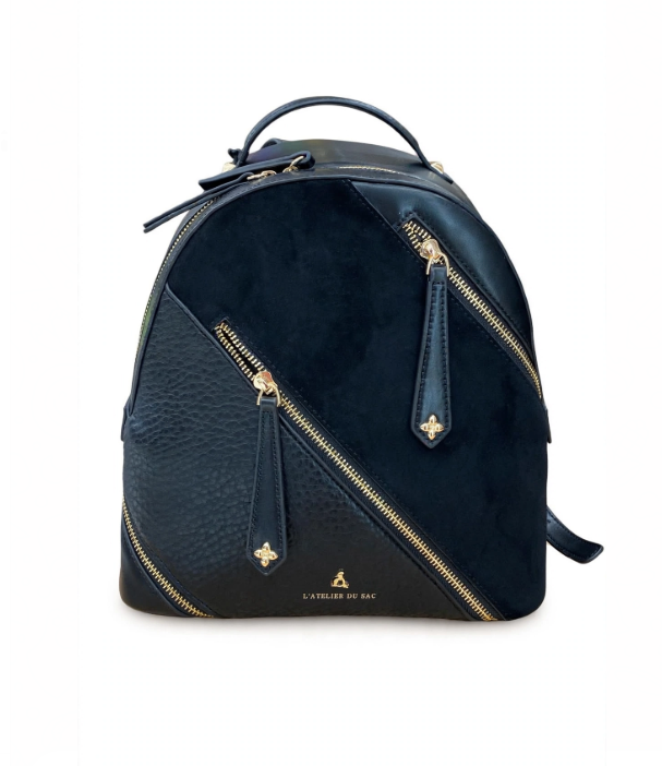 L'Atelier Du Sac Zaino Nero e Oro 20634