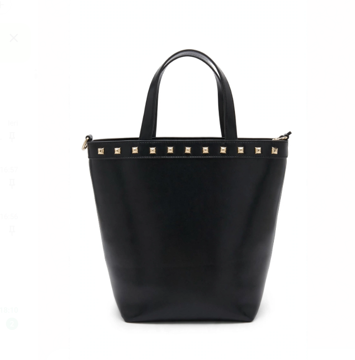 L'Atelier Du Sac Borsa a Mano/Tracolla Nera e Oro 20630
