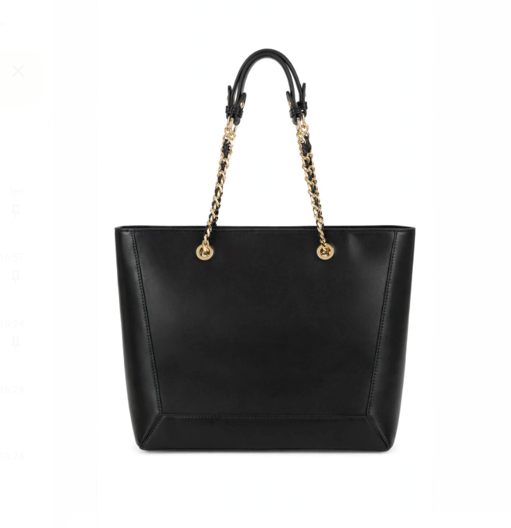 L'Atelier Du Sac Borsa a Spalla Nera e Oro 20594