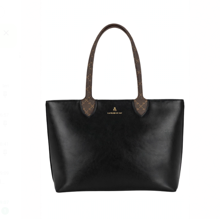 L' Atelier Du Sac Borsa a Spalla Nera e Testa Moro 20541
