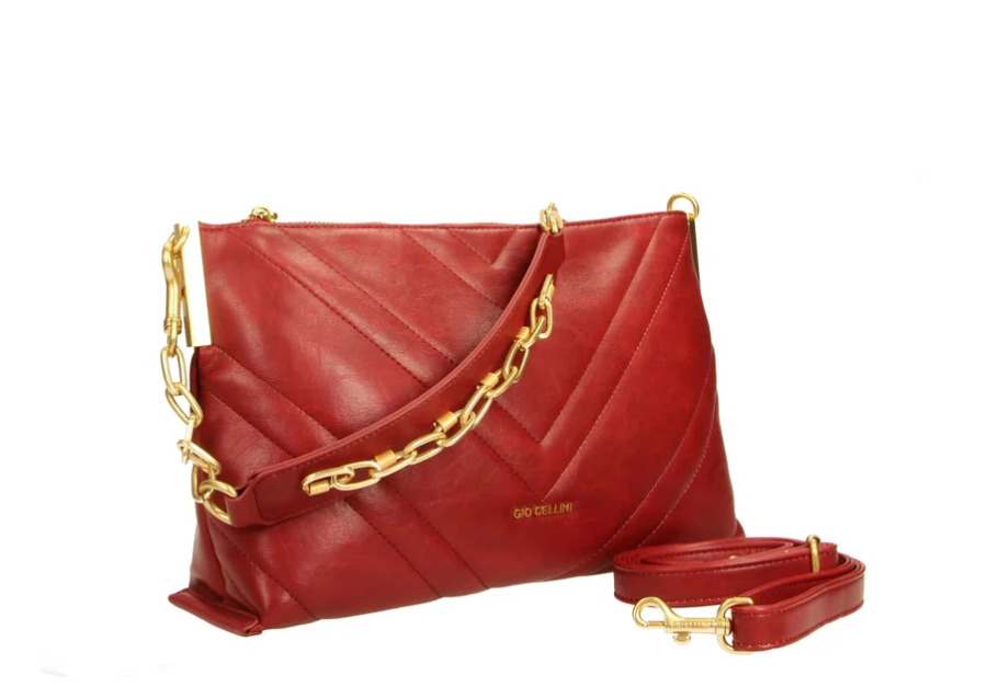 Gio Cellini Borsa a Spalla/Tracolla Rosso CC080