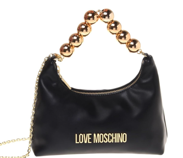 Love Moschino Borsa a mano/tracolla Nera con dettagli in oro