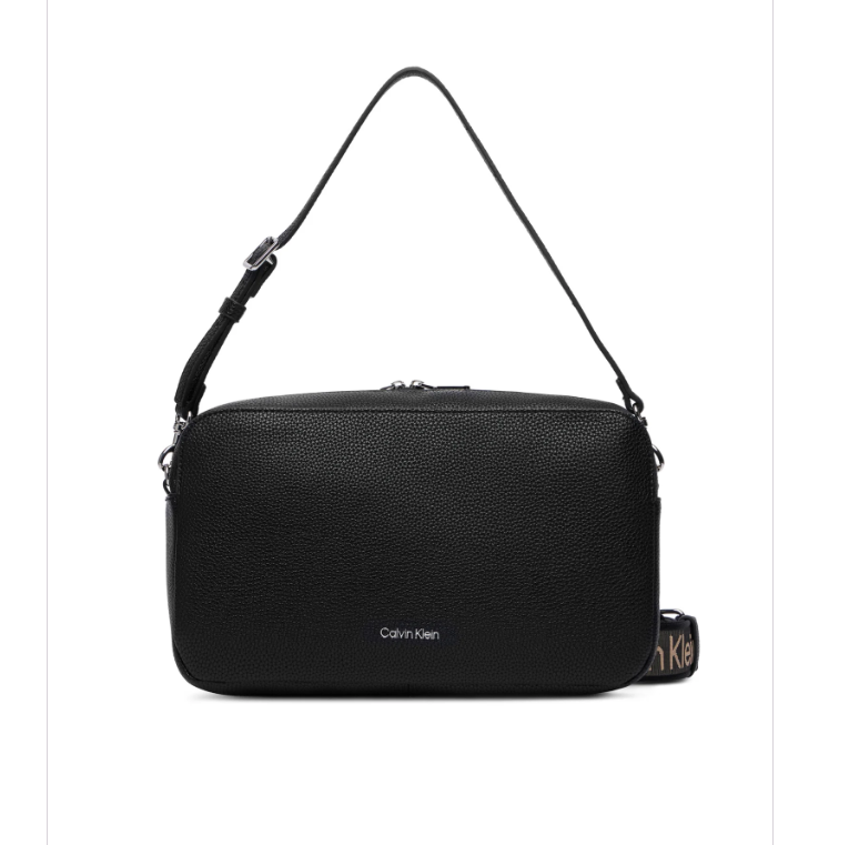 Calvin Klein Borsa A Tracolla Webbing 2X STRAP LG CAMERA BAG Black LV04F3642G UB1