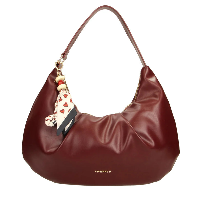 Vivienne D Hobo Bag Susan Bloom Bordeaux