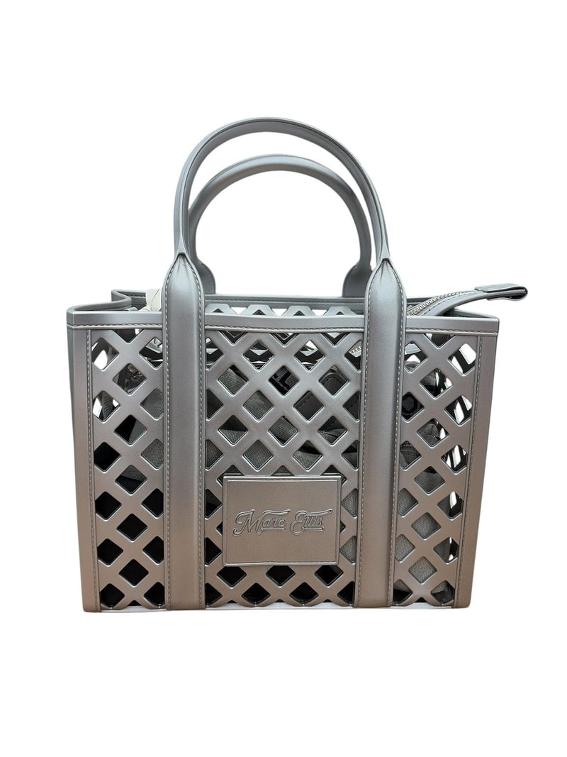 Marc Ellis Borsa a Mano Flat PLot Silver/Silver