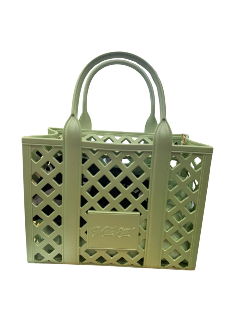 Marc Ellis Borsa a Mano Flat PLot Soft Green/Light Gold