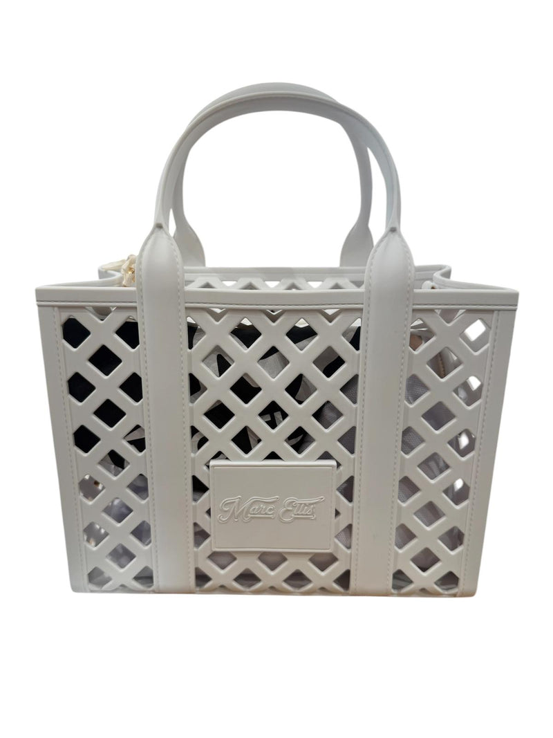 Marc Ellis Borsa a Mano Flat Plot Milk/Light Gold