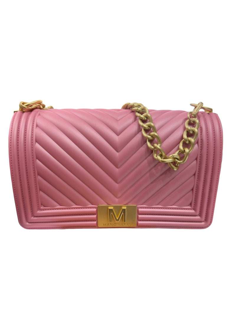 Marc ellis Borsa a Tracolla Flat M Cashmere Rose/Matt Gold