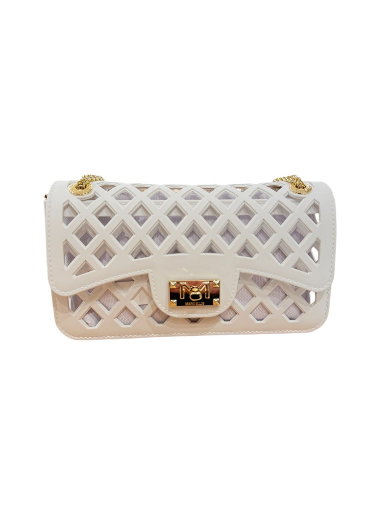 Marc Ellis Borsa a Tracolla Flat Basket Milk/Light Gold