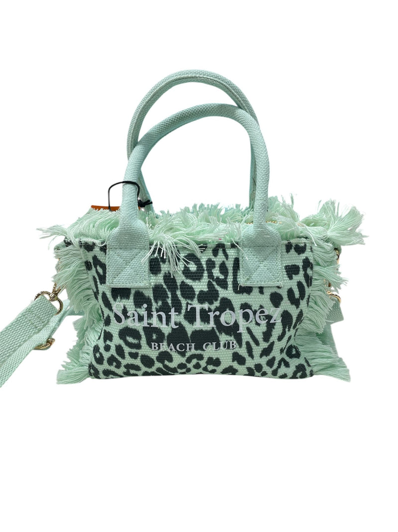 Kuvè Borsetta Mare a Mano/Tracolla Menta Leopard