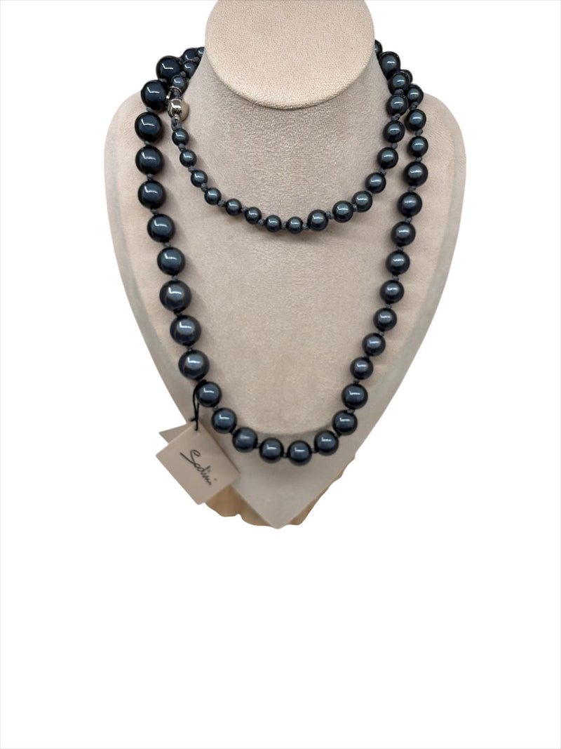 Sodini Bijoux Collana grandi e piccole boule Blu