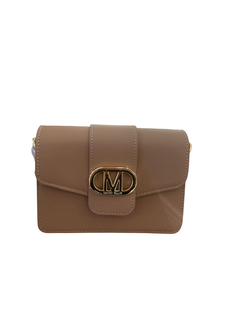 Marc Ellis Borsa A Spalla Flat kourtney Taupe/Gold