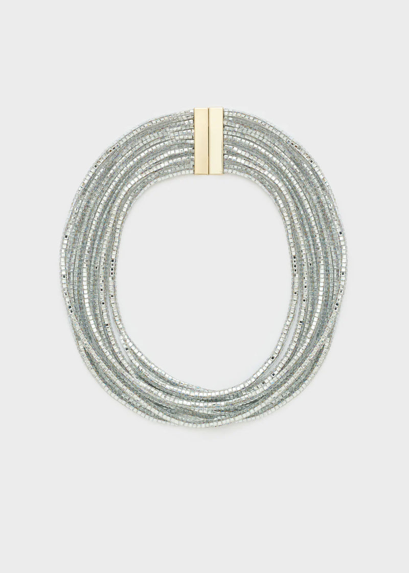 Nali' Collana Multifilo Con Pietre Argento