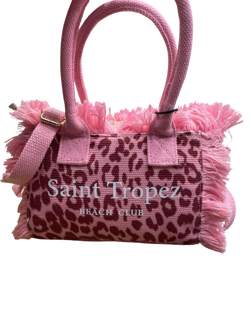 Kuvè Borsetta Mare a Mano/Tracolla Rosa Leopard