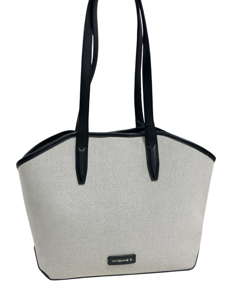 Vivienne D Borsa a Spalla Canvas Nero