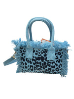 Kuvè Borsetta Mare a Mano/Tracolla Blu Leopard