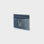 Label Rose Portacarte  DENIM CARD WALLET - BLUE