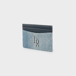 Label Rose Portacarte  DENIM CARD WALLET - LIGHT BLUE