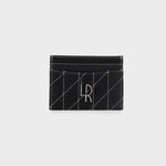 Label Rose Portacarte  DENIM CARD WALLET - BLACK