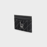 Label Rose Portacarte  DENIM CARD WALLET - BLACK