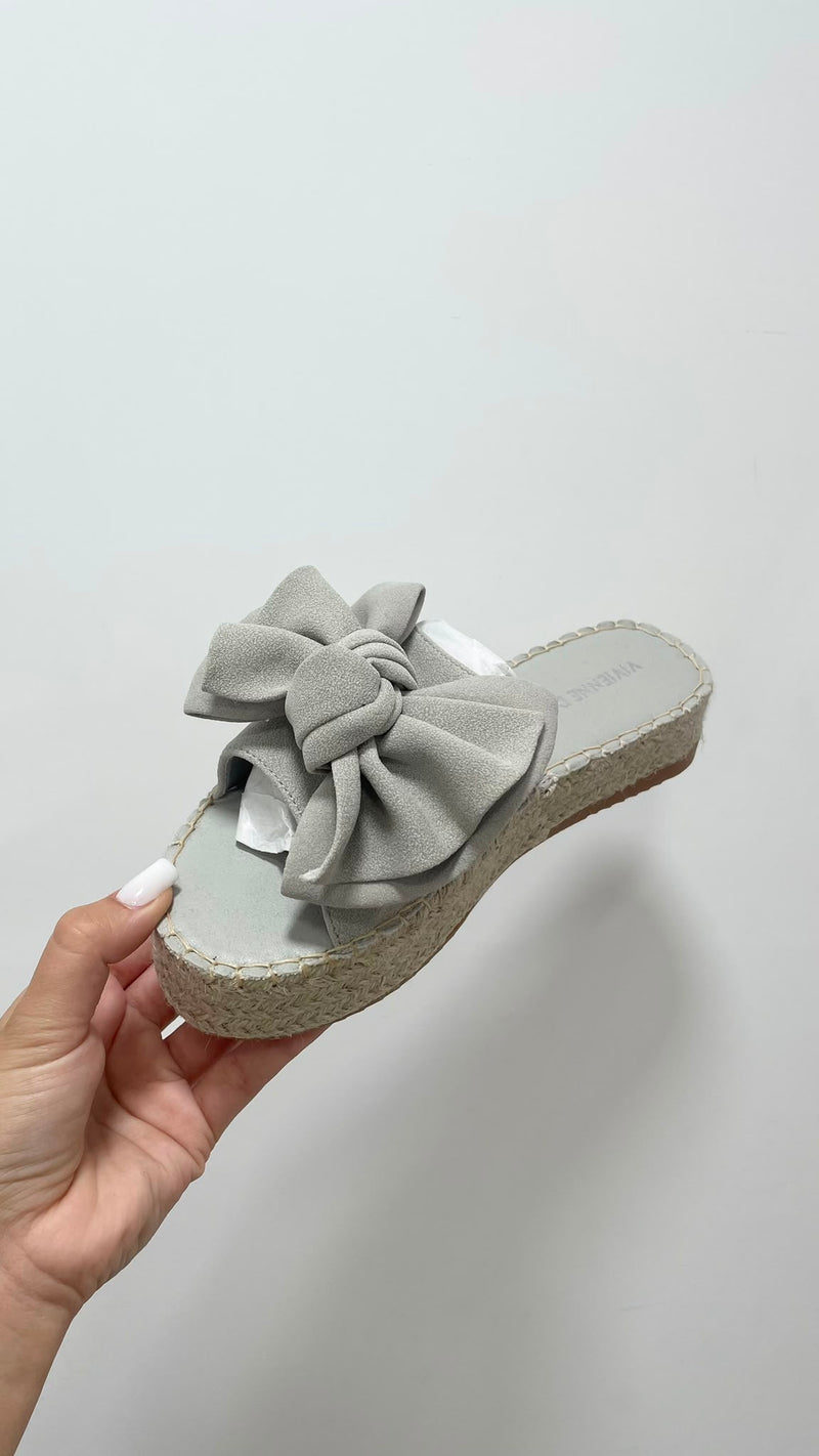 Vivienne D Ciabatte Fiocco Grigio