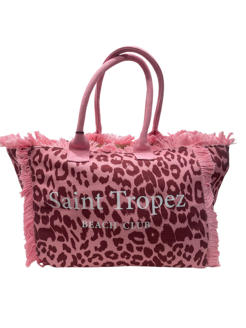 Kuvè Borsa Grande Mare Rosa Leopard