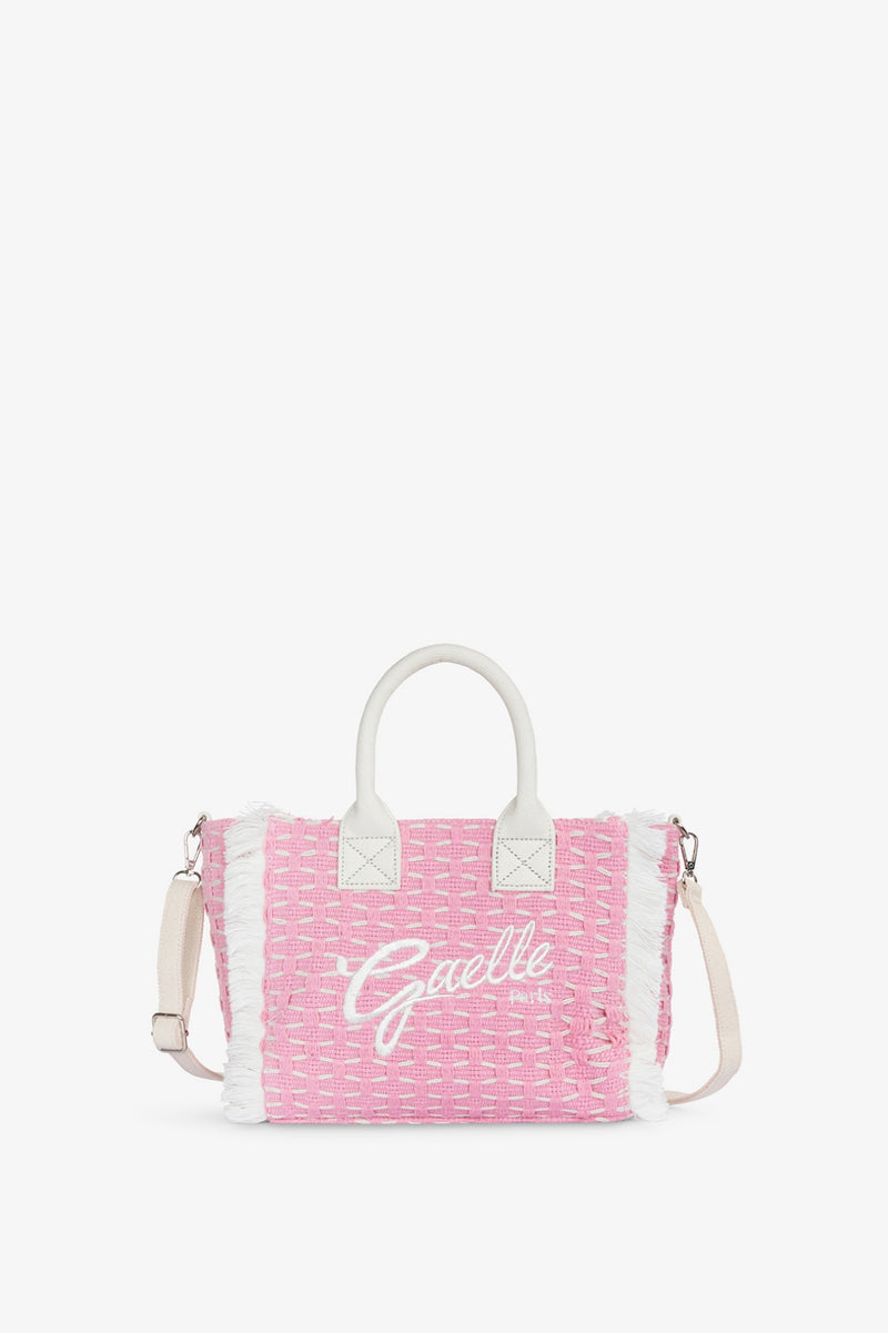 Gaelle Maxi Shopper Ricamo Firma Rosa GAACW03187