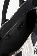 Gaelle Maxi Shopper Ricamo Firma Nera GAACW03190