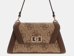 Guess  Borsa a spalla Logo Karnilla Latte Logo